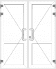 Пластиковая дверь из ПВХ-профиля OPEN TECK ДГ распашная фото цена описание